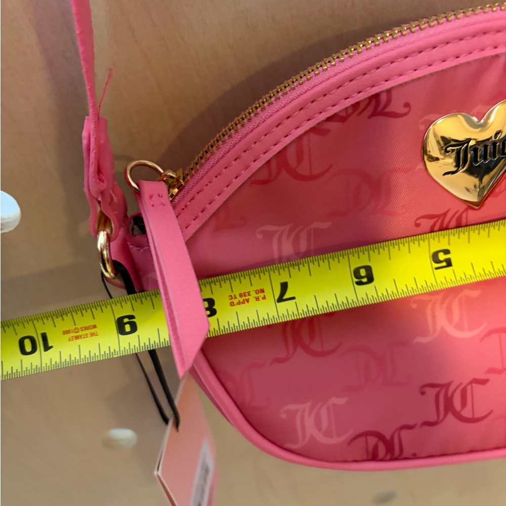 NWT Juicy Couture Monogramed Adjustable Crossbody Bag With Gold Accents - Picture 6 of 9